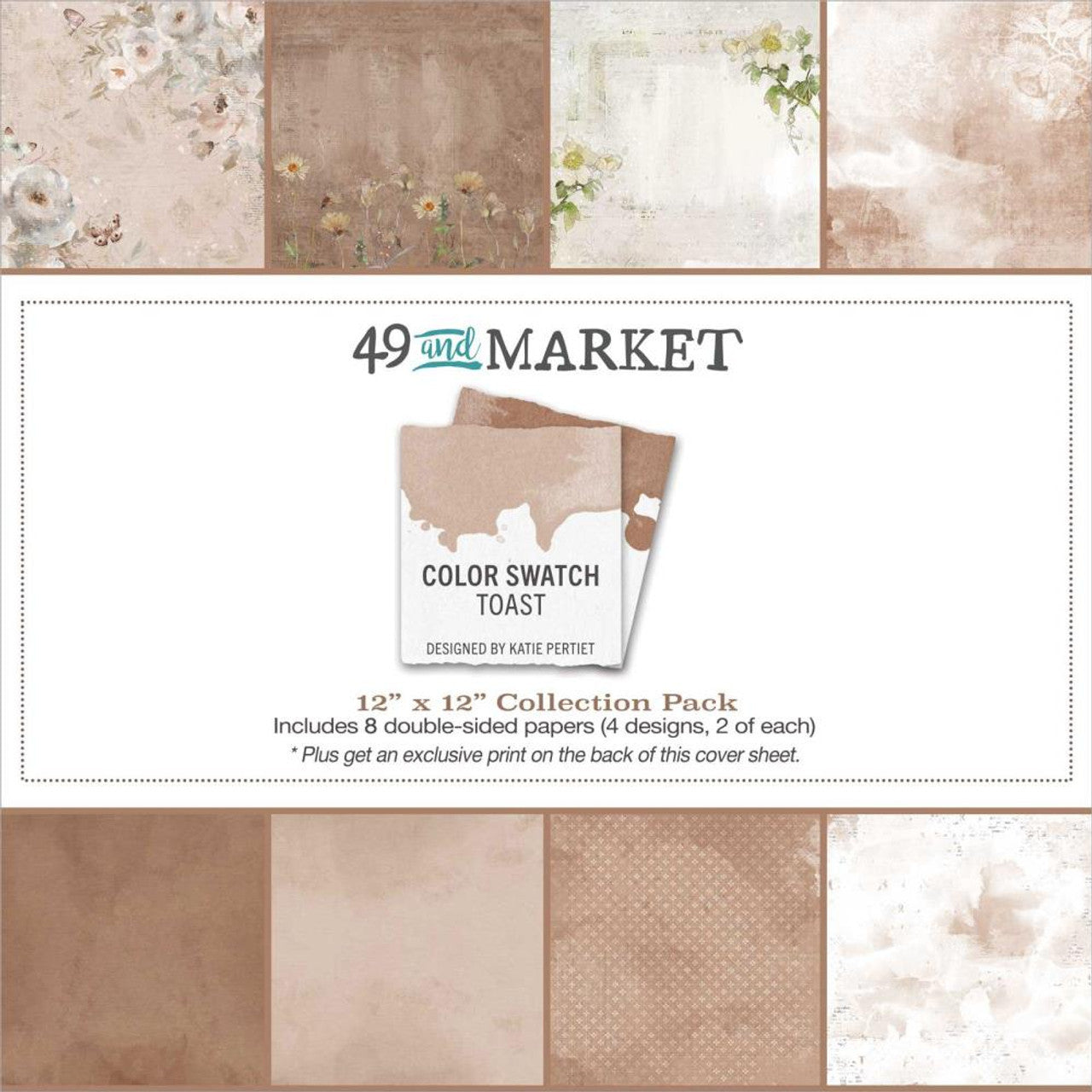 49 and Market Color Swatch Toast 12 x 12 Collection Paper Pack
